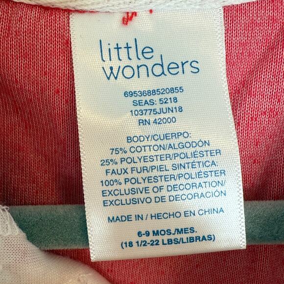 Little Wonders Baby Santa Claus Top Pants Hat Outfit Red White Size 6-9 Months - Picture 9 of 12